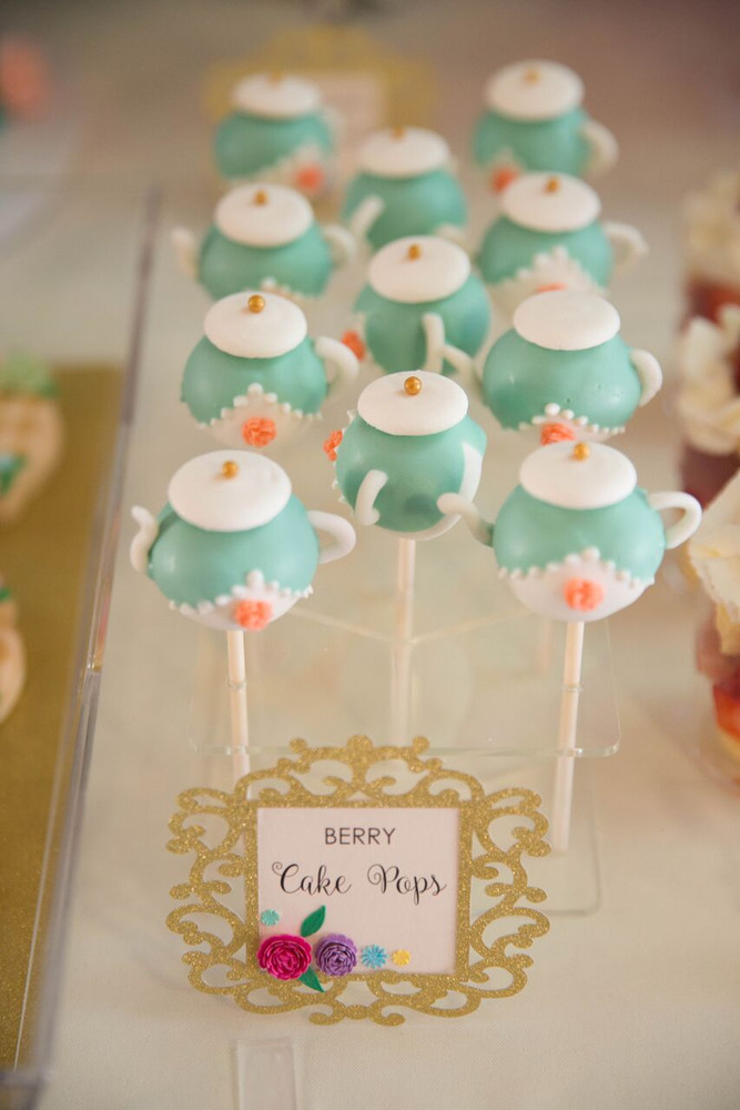 Girl Tea Party Ideas
 Love the teapot cake pops at this little girls 1st