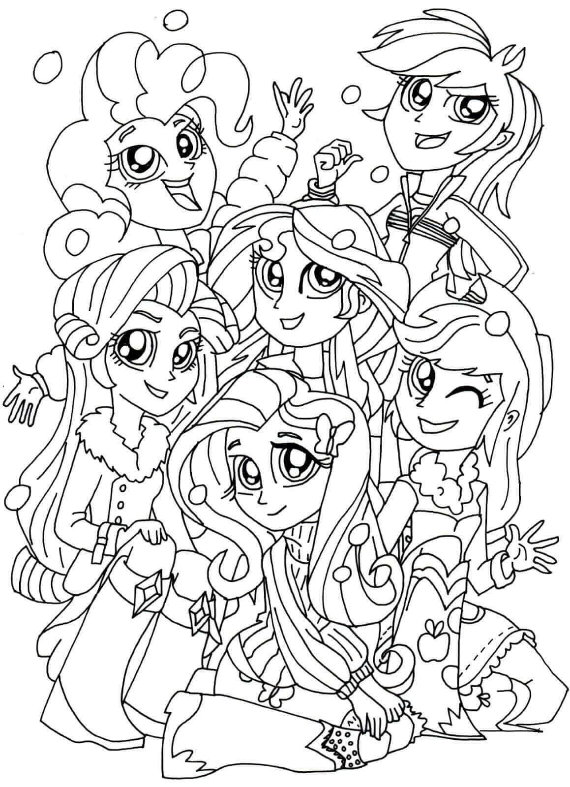 Girls Coloring Sheets
 15 Printable My Little Pony Equestria Girls Coloring Pages