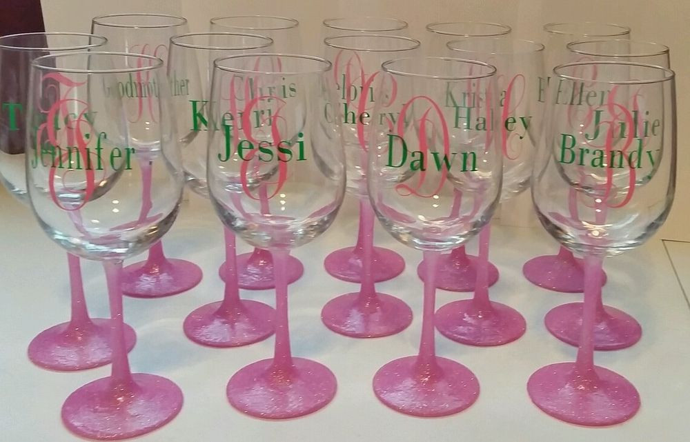 Glass Wedding Favors
 Personalized wine glass great wedding favors or ts