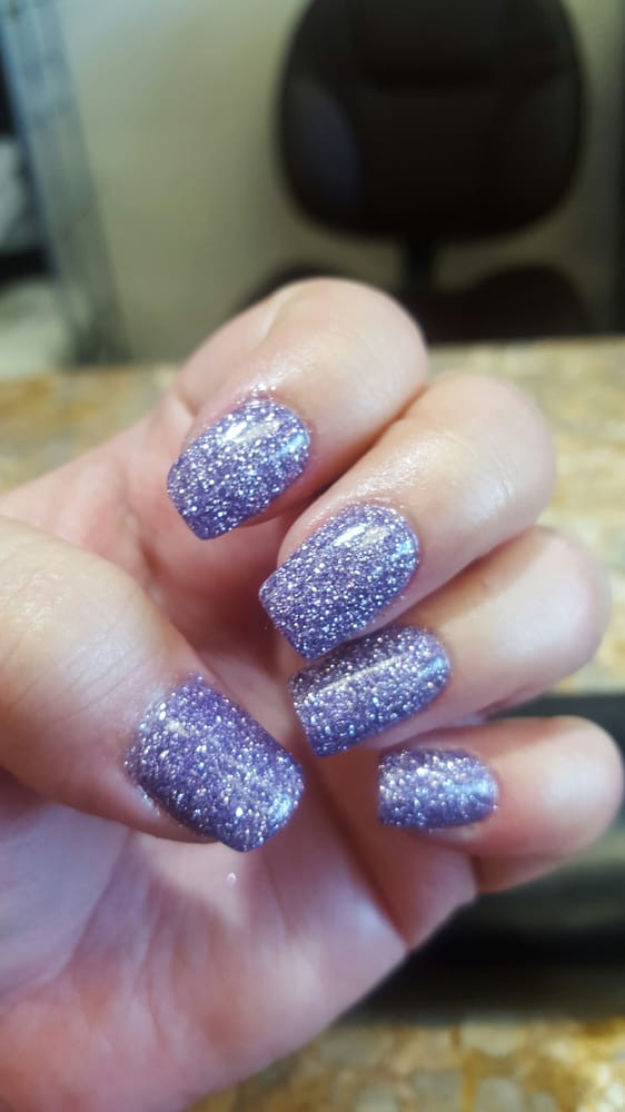 Glitter Dip Nails
 Purple glitter dip gel nails This was 39 Yelp