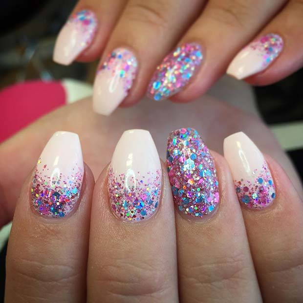 Glitter Gel Nails
 23 Gorgeous Glitter Nail Ideas for the Holidays
