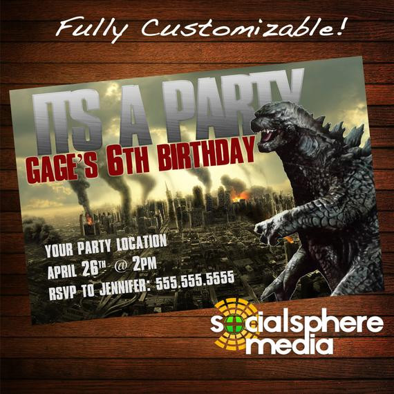 Godzilla Birthday Party
 Godzilla Birthday Party Invitation
