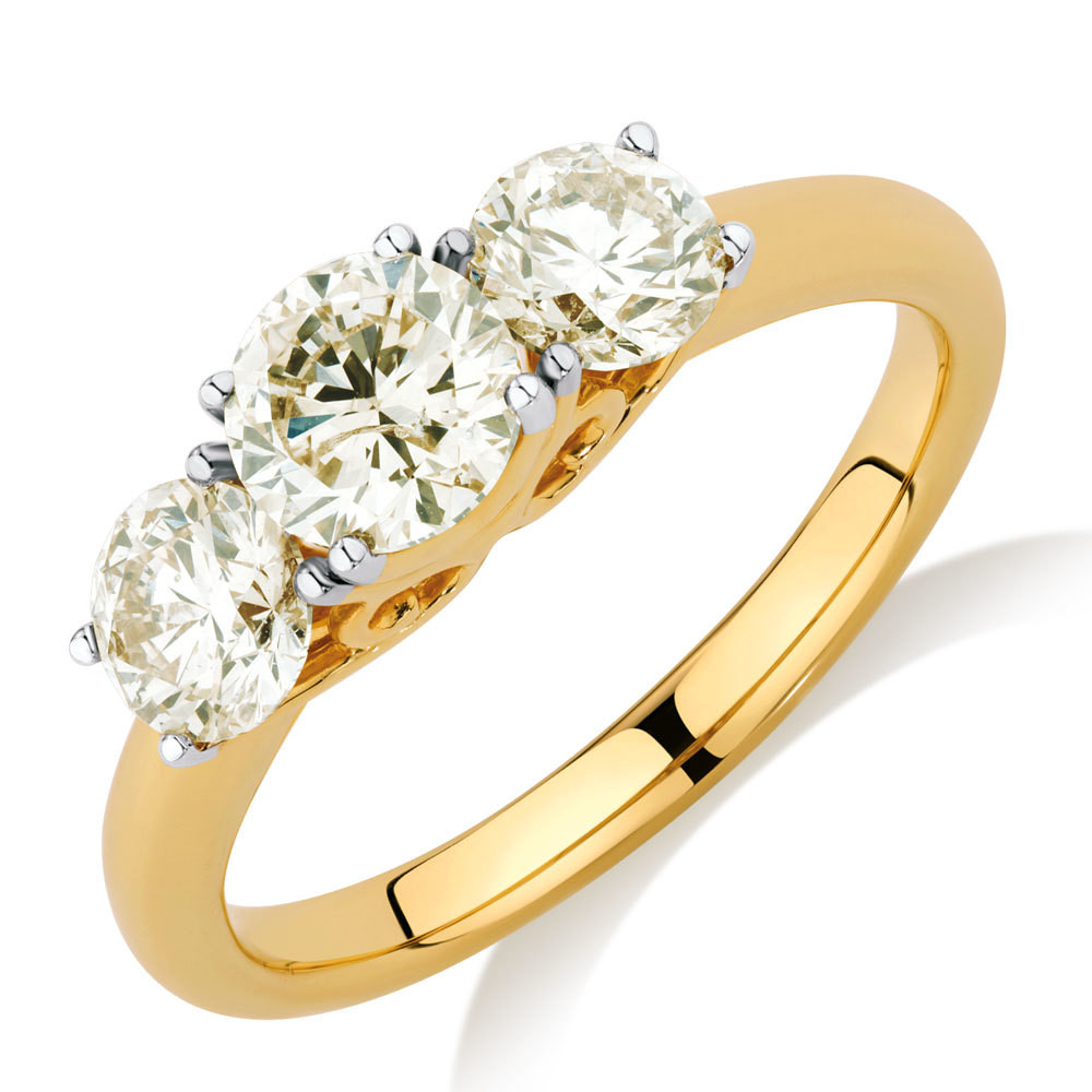 Gold And Diamond Rings
 Engagement Ring with 1 63 Carat TW of Diamonds in 14ct