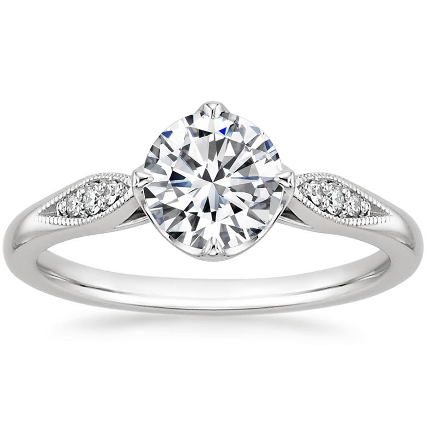 Gold And Diamond Rings
 18K White Gold Jolie Diamond Ring