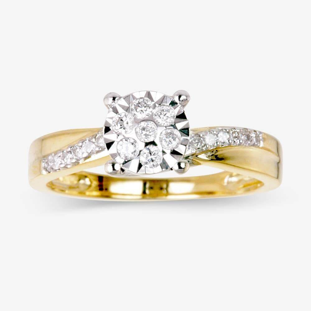 Gold And Diamond Rings
 9ct Gold Diamond Ring