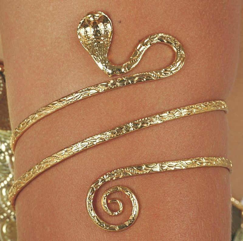 Gold Anklet Bracelet
 Upper Arm Metal Bracelet Snake Armband Armlet Anklet