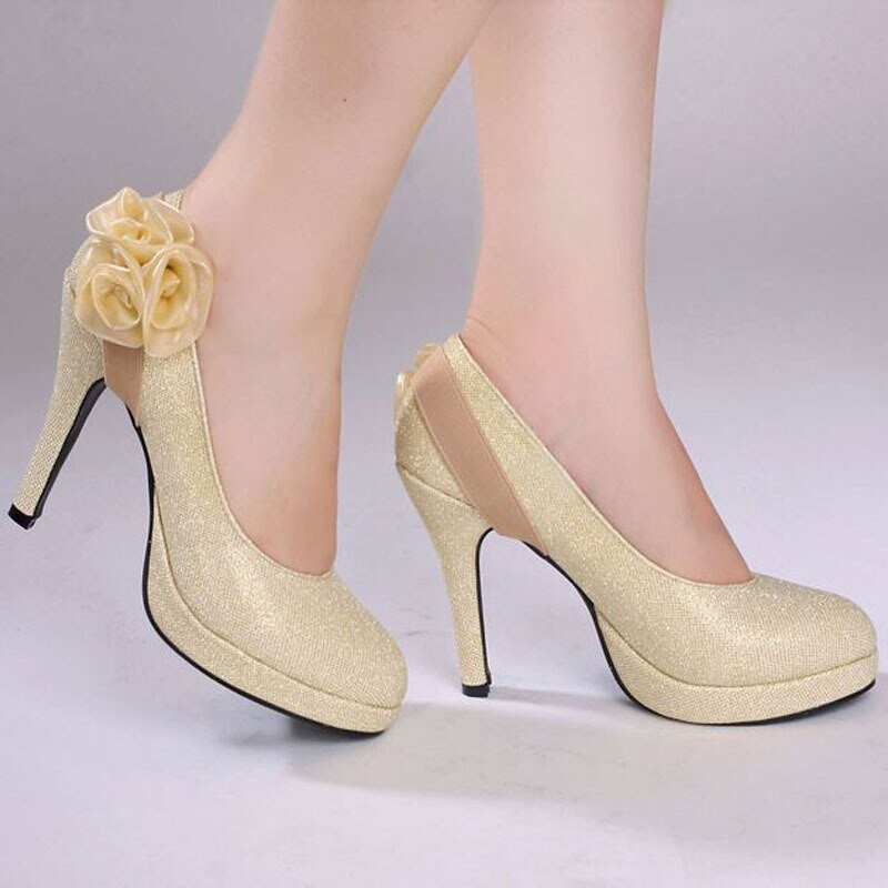 Gold Dress Shoes For Wedding
 Wedding dress wedding gold fortable bridal wedding