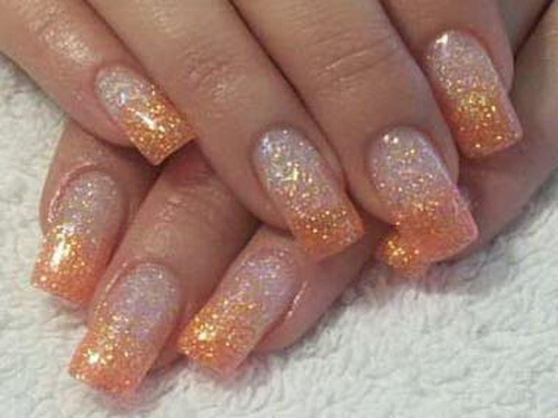 Gold Glitter Gel Nails
 60 Most Beautiful Glitter Nail Art Ideas