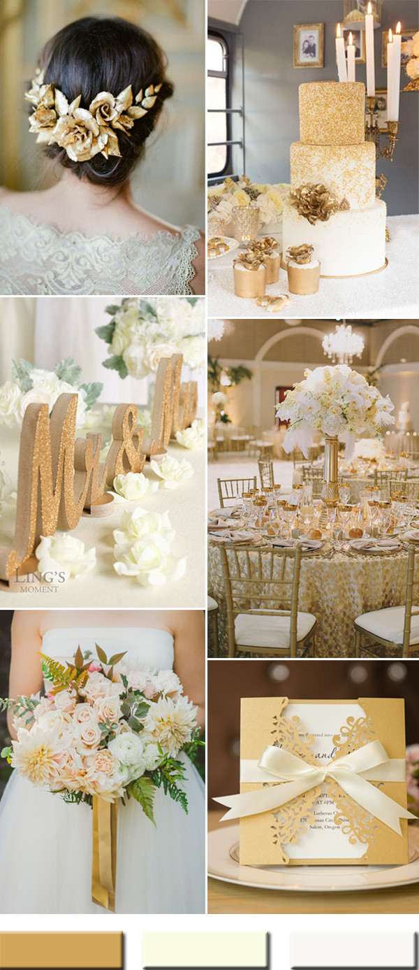 Gold Wedding Color Schemes
 2017 the Best Gold Wedding Colors bos Trends – Stylish