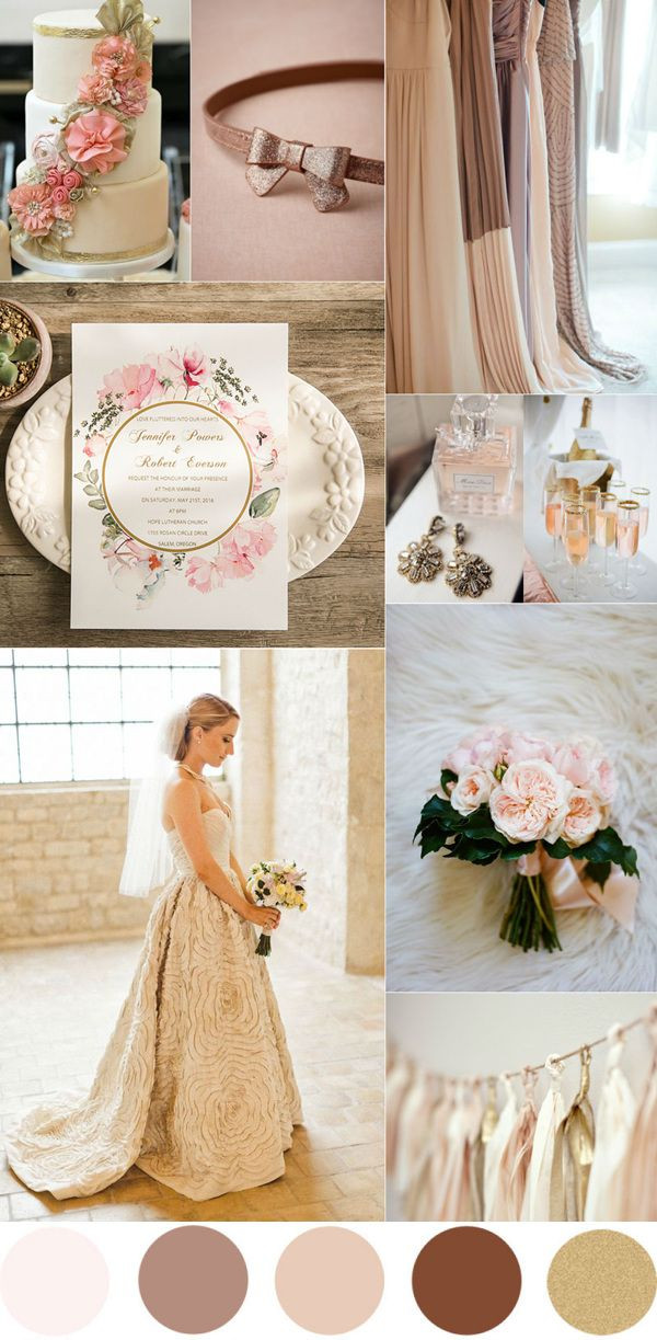 Gold Wedding Color Schemes
 TOP 7 Amazing Pink And Gold Wedding Color Palettes