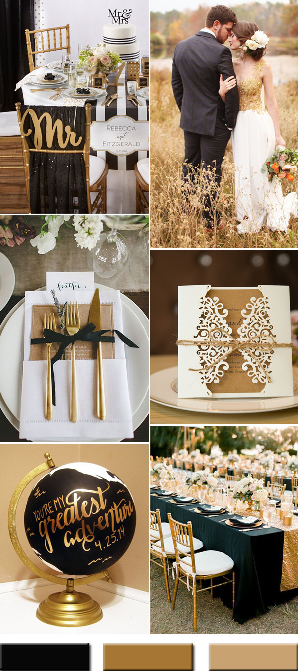 Gold Wedding Color Schemes
 Trendy Gold Wedding Color bos Brimming an Elegant and