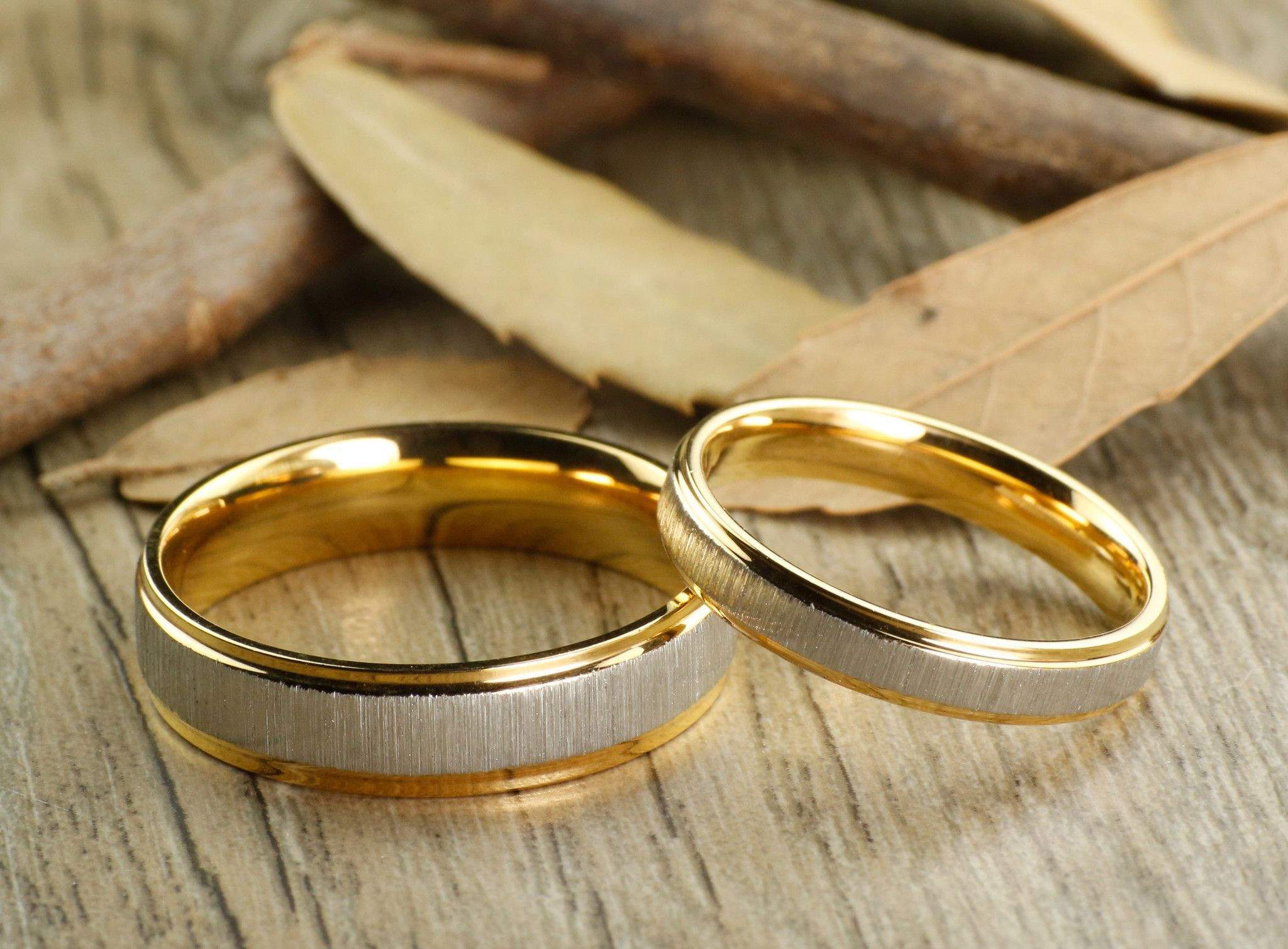 Gold Wedding Rings Sets For Him And Her Lovely Handmade His And Her 18k Gold Wedding Titanium Rings Set Of Gold Wedding Rings Sets For Him And Her 