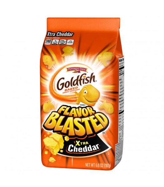 Goldfish Crackers Flavours
 Goldfish Crackers Flavor Blasted Xtra Cheddar 6 6oz