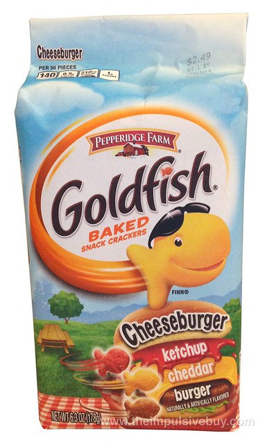 Goldfish Crackers Flavours
 REVIEW Pepperidge Farm Cheeseburger Goldfish Crackers