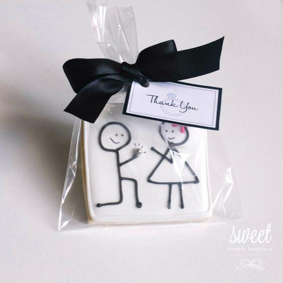 Good Ideas For Engagement Party Gifts
 Engagement Cookie Favors e Dozen Sugar Cookies