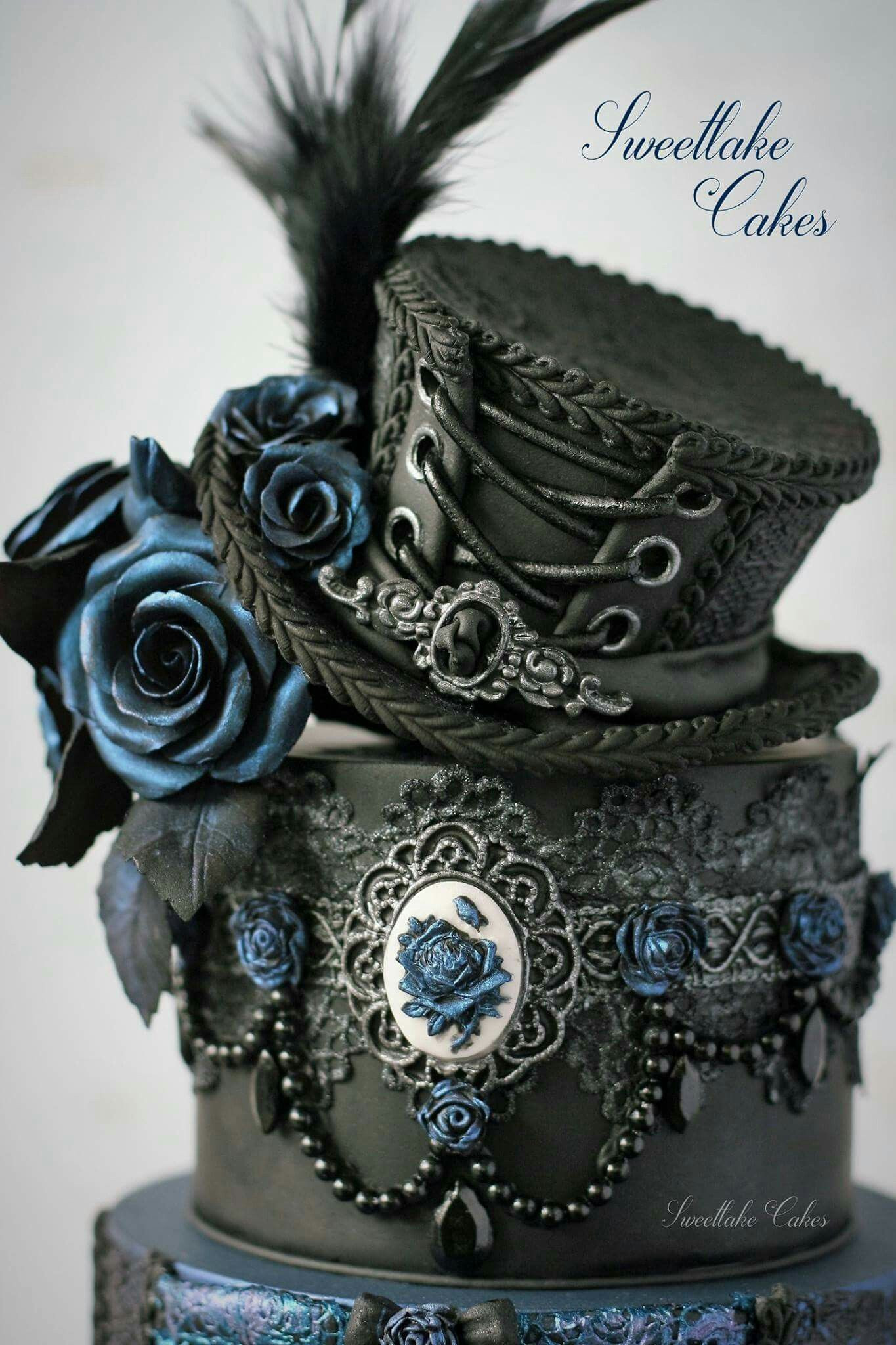 Gothic Birthday Cakes
 Burlesque Gothic Cake Topper … birthday parts