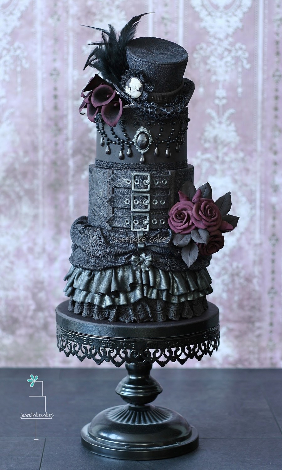 Gothic Birthday Cakes
 Gothic Wedding Cake With Top Hat CakeCentral