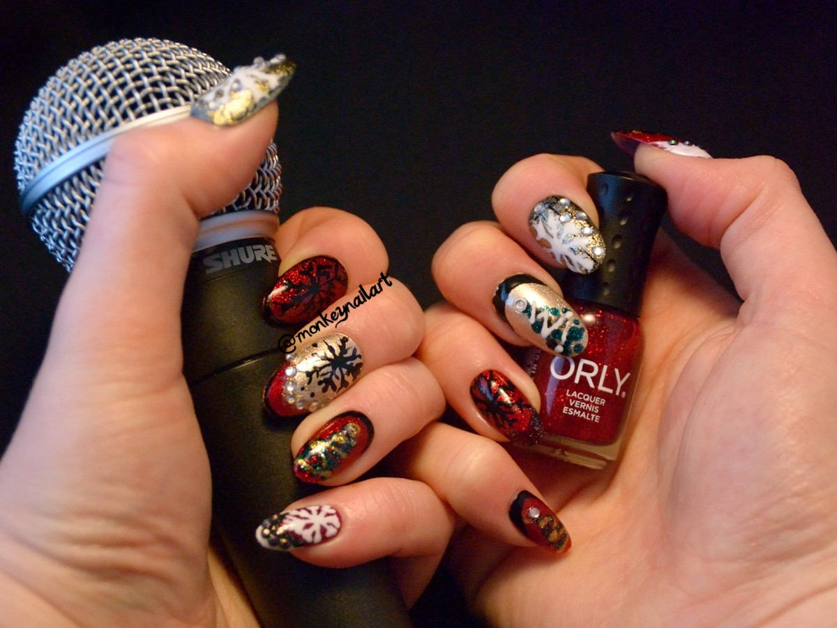 Gothic Nail Designs
 December Gig Nails Gothic Christmas
