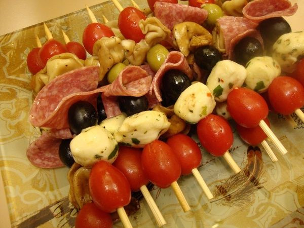 Gourmet Cold Appetizers
 Appetizer skewers No cook perfect recipe for pot lucks