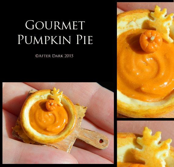 Gourmet Pumpkin Pie Recipe
 Rustic Gourmet Pumpkin Pie Board Artisan fully Handmade