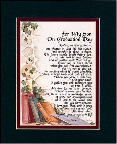 Graduation Quotes For Son From Mother
 "For My Son on Graduation Day" Touching 8x10 Poem Double