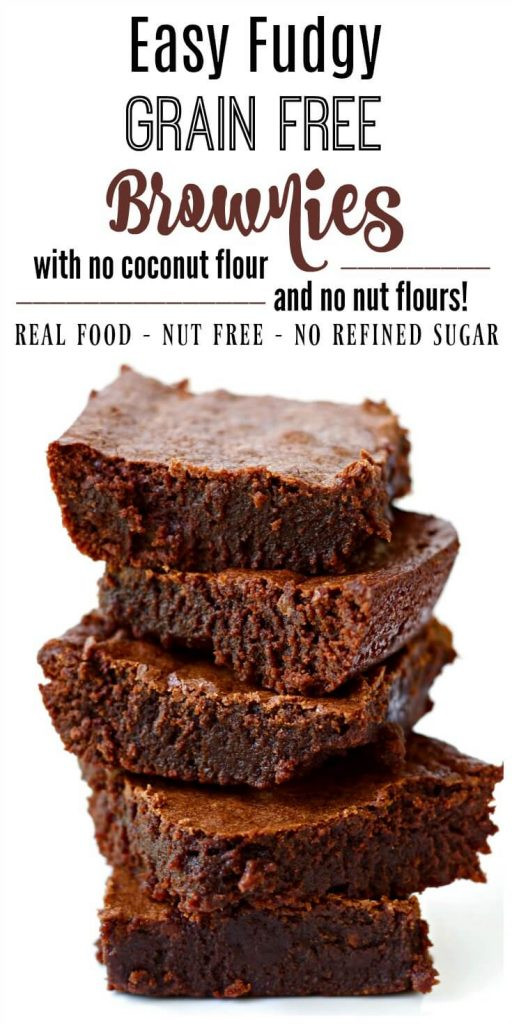 Grain Free Brownies
 Fudgy Grain Free Brownies Paleo Nut Free