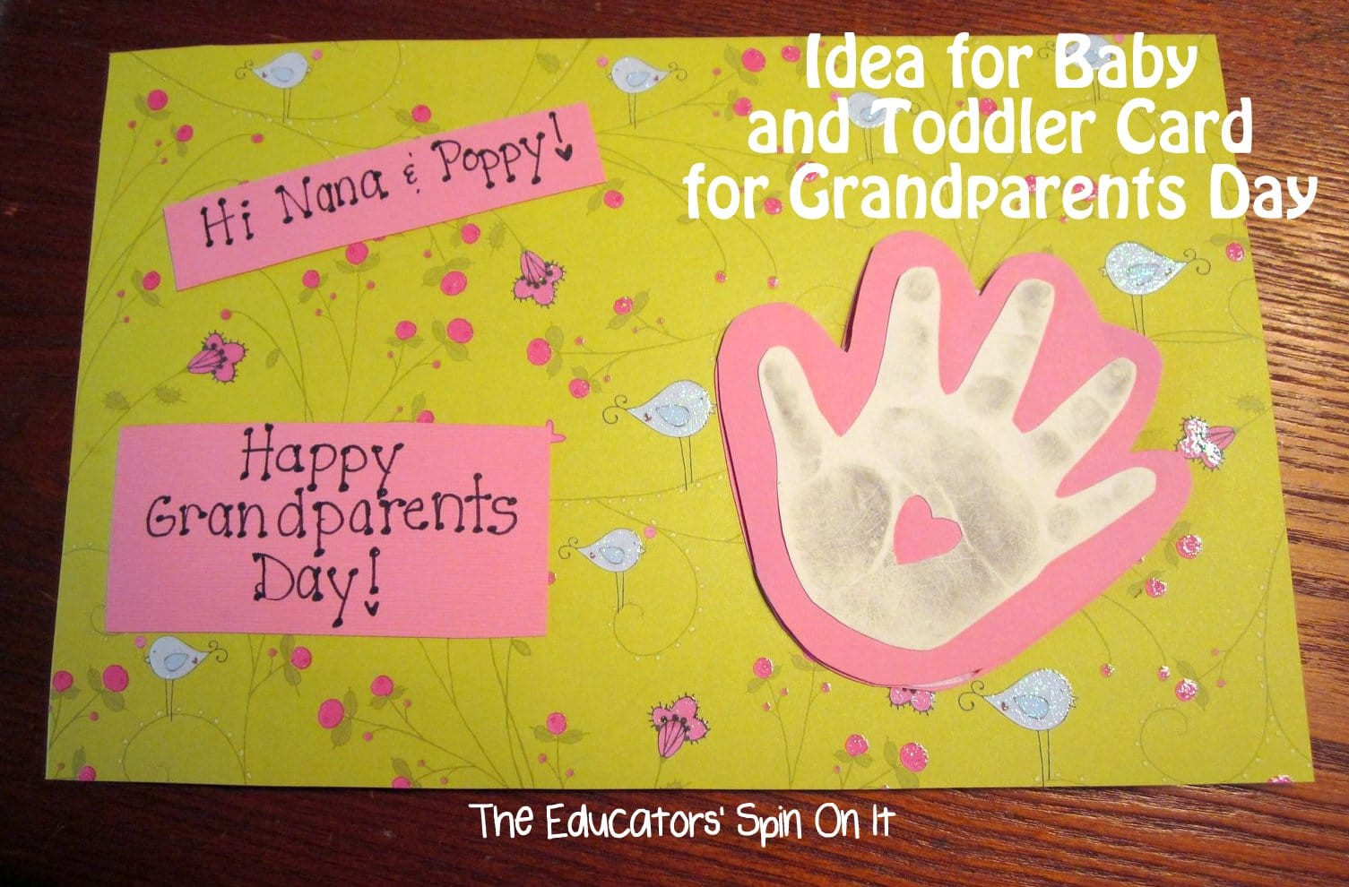 Grandparent Gift Ideas From Baby
 Handprint Card The Educators Spin It