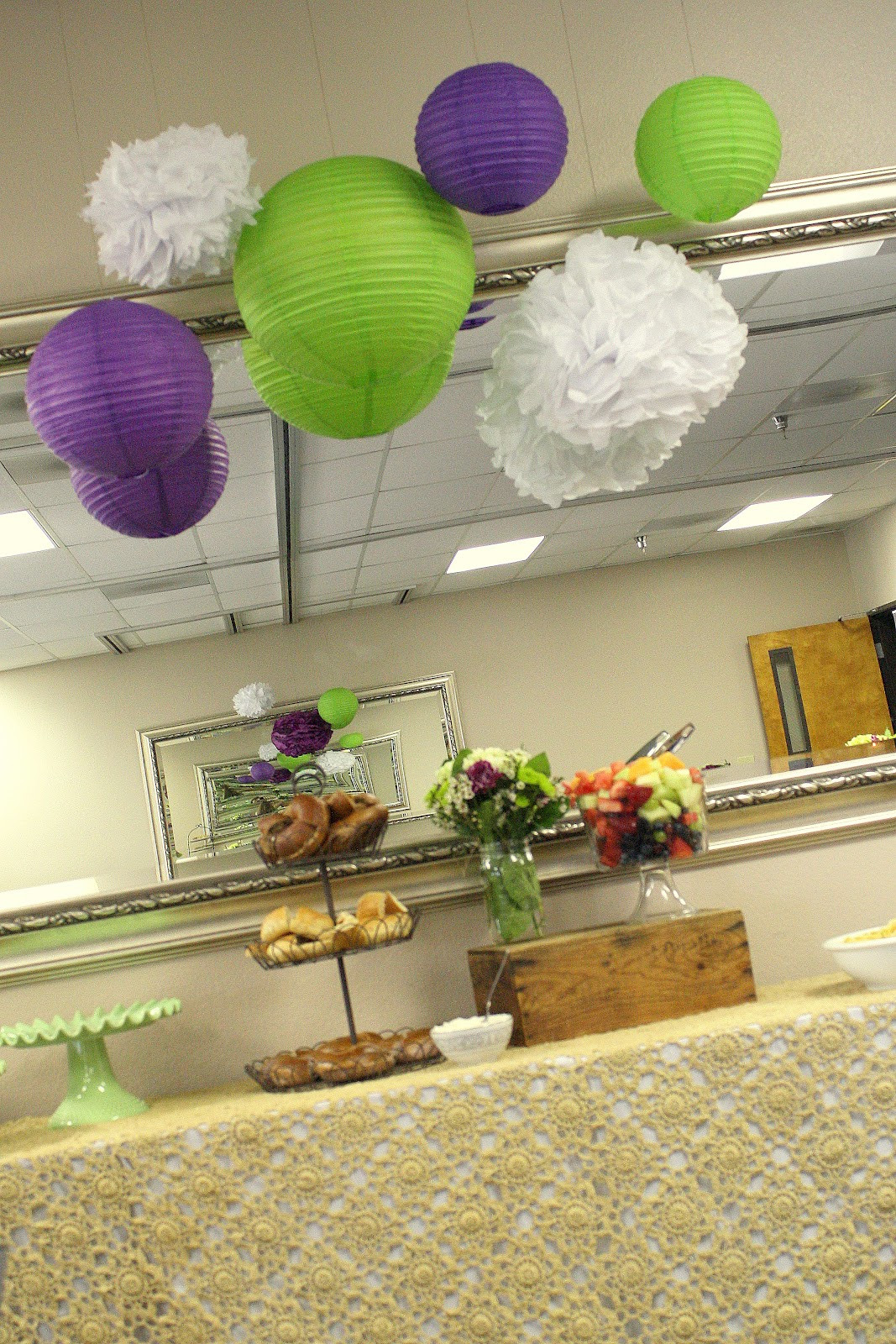 Green Baby Shower Decor
 Purple And Green Baby Shower Decorations