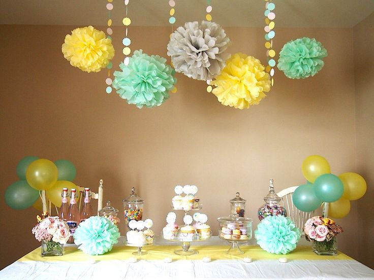 Green Baby Shower Decor
 Image result for gray and green baby shower