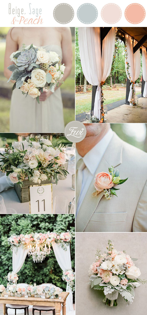 Green Wedding Colors
 10 Stunning Neutral Flower Bouquets Inspired Wedding Color