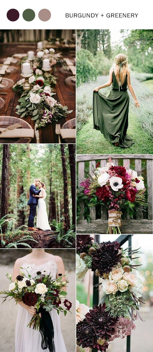 Green Wedding Colors
 Trending 5 Perfect Burgundy Wedding Color Ideas to Love