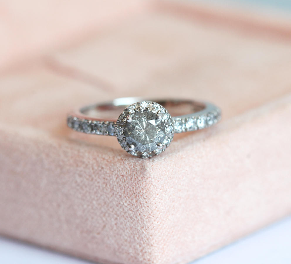 Grey Diamond Engagement Rings
 Grey Diamond Ring Grey Diamond Engagement Ring Brilliant Cut