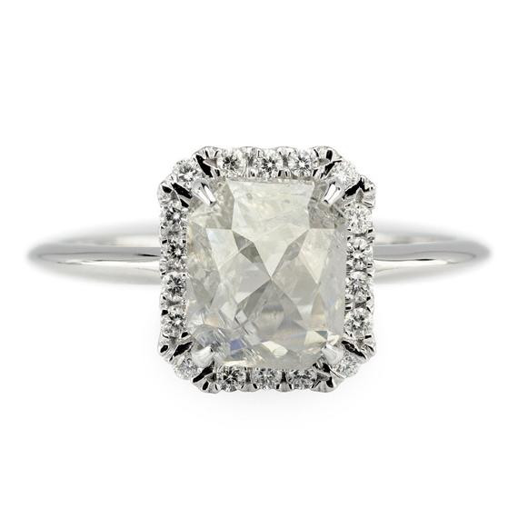 Grey Diamond Engagement Rings
 2 69 Carat Grey Diamond Halo Engagement Ring by