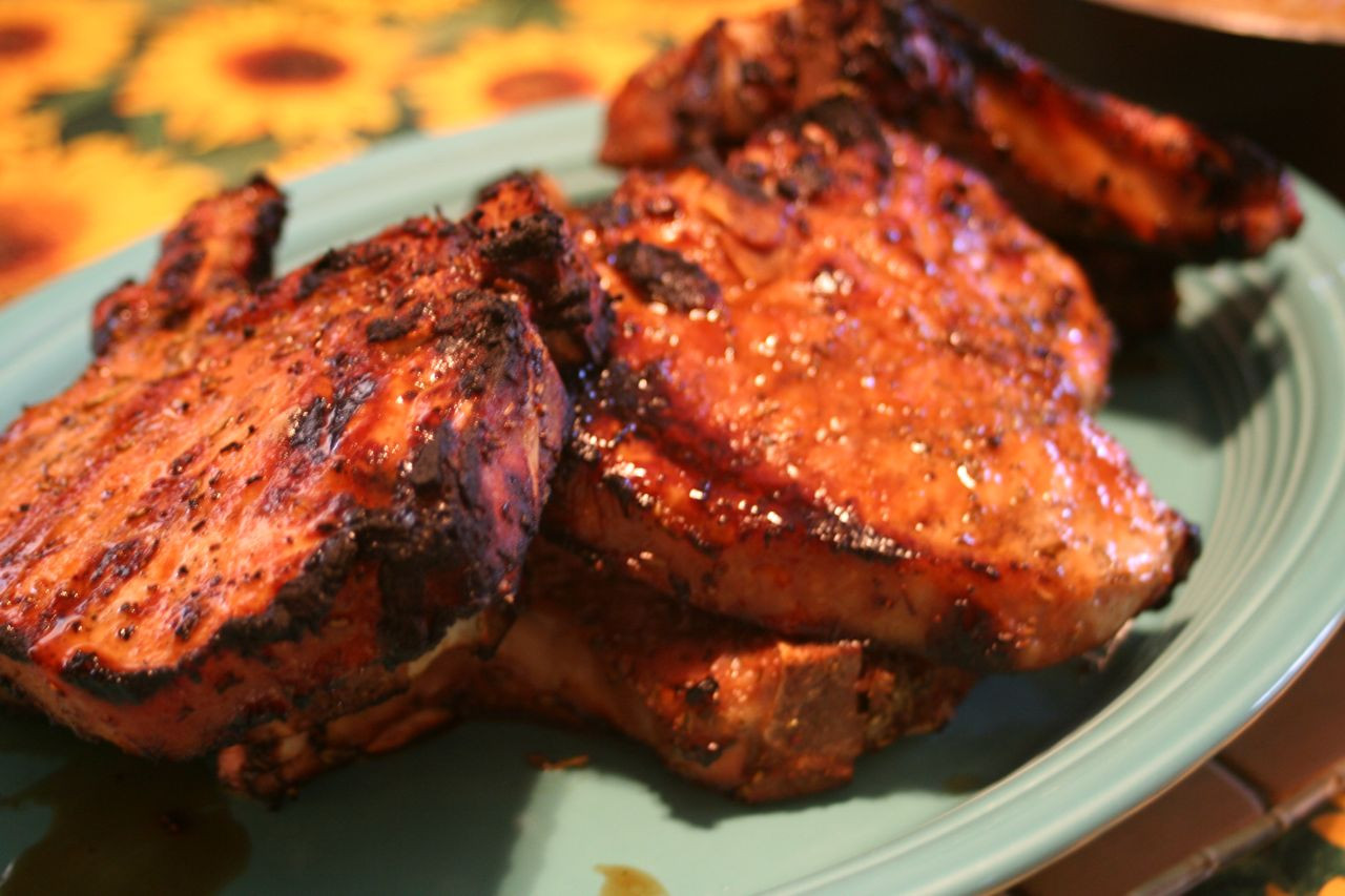 Grilled Pork Chops Marinade
 Never Too Many Cooks Grilled pork chops with brown