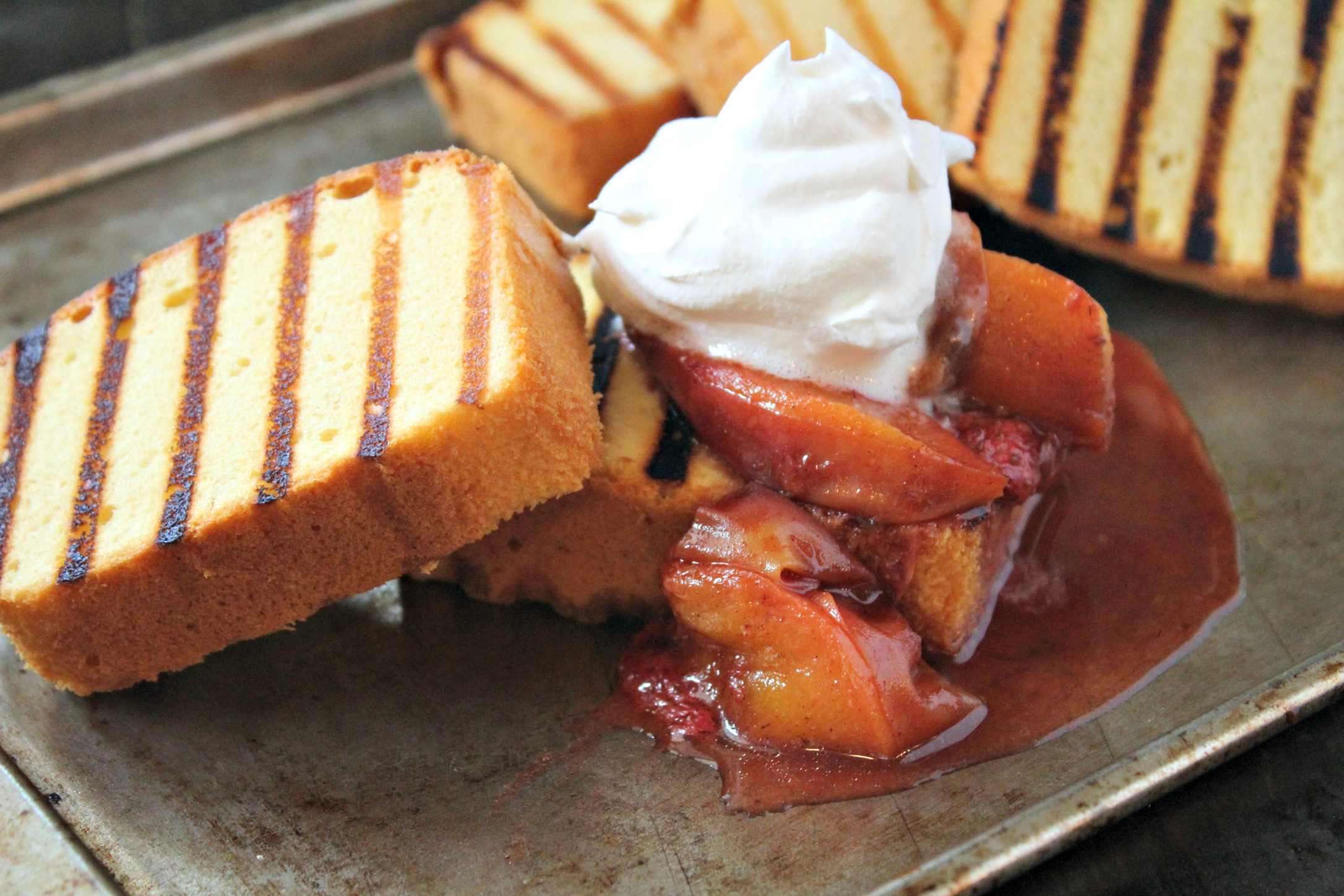 Grilled Pound Cake
 Grilled Pound Cake with Roasted Fruit CookoutWeek