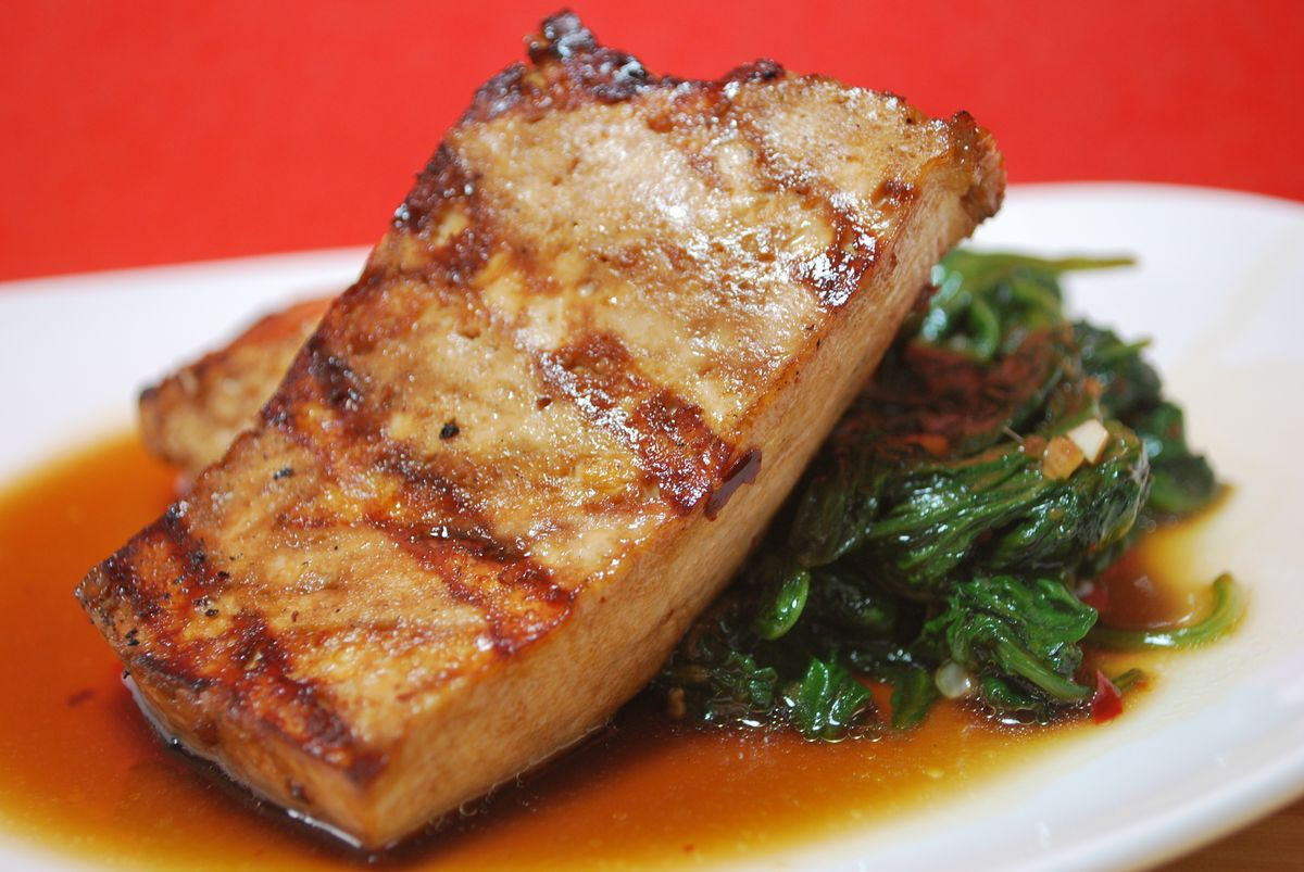 Grilled Tofu Recipes
 Asian Grilled Tofu with Quick Stir Fried Greens