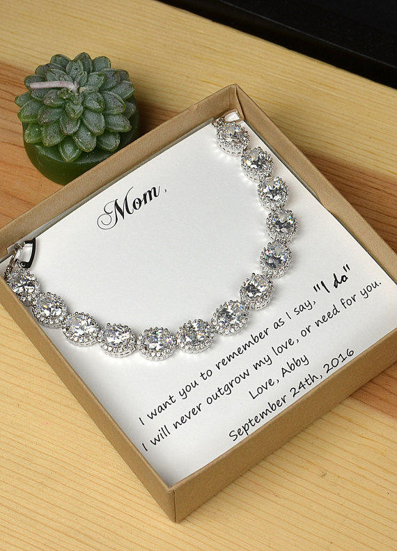 Groom To Bride Wedding Gift
 Wedding braceletMother of the Bride Gift Personalized