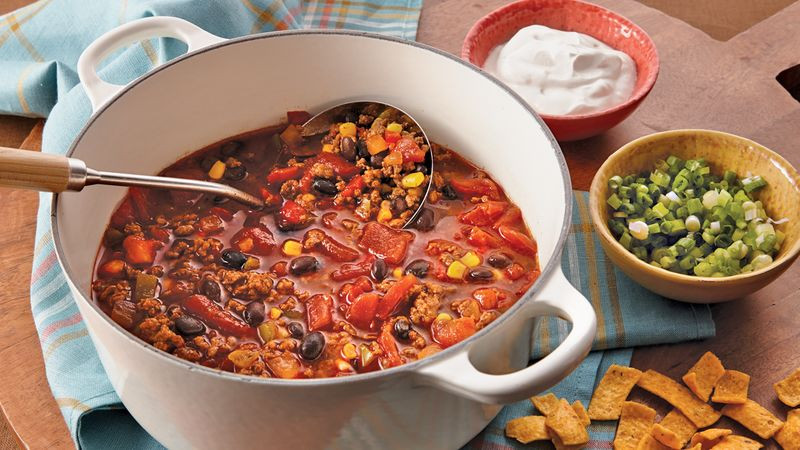 Ground Beef And Bean Chili Recipes
 Beefy Corn and Black Bean Chili recipe from Tablespoon