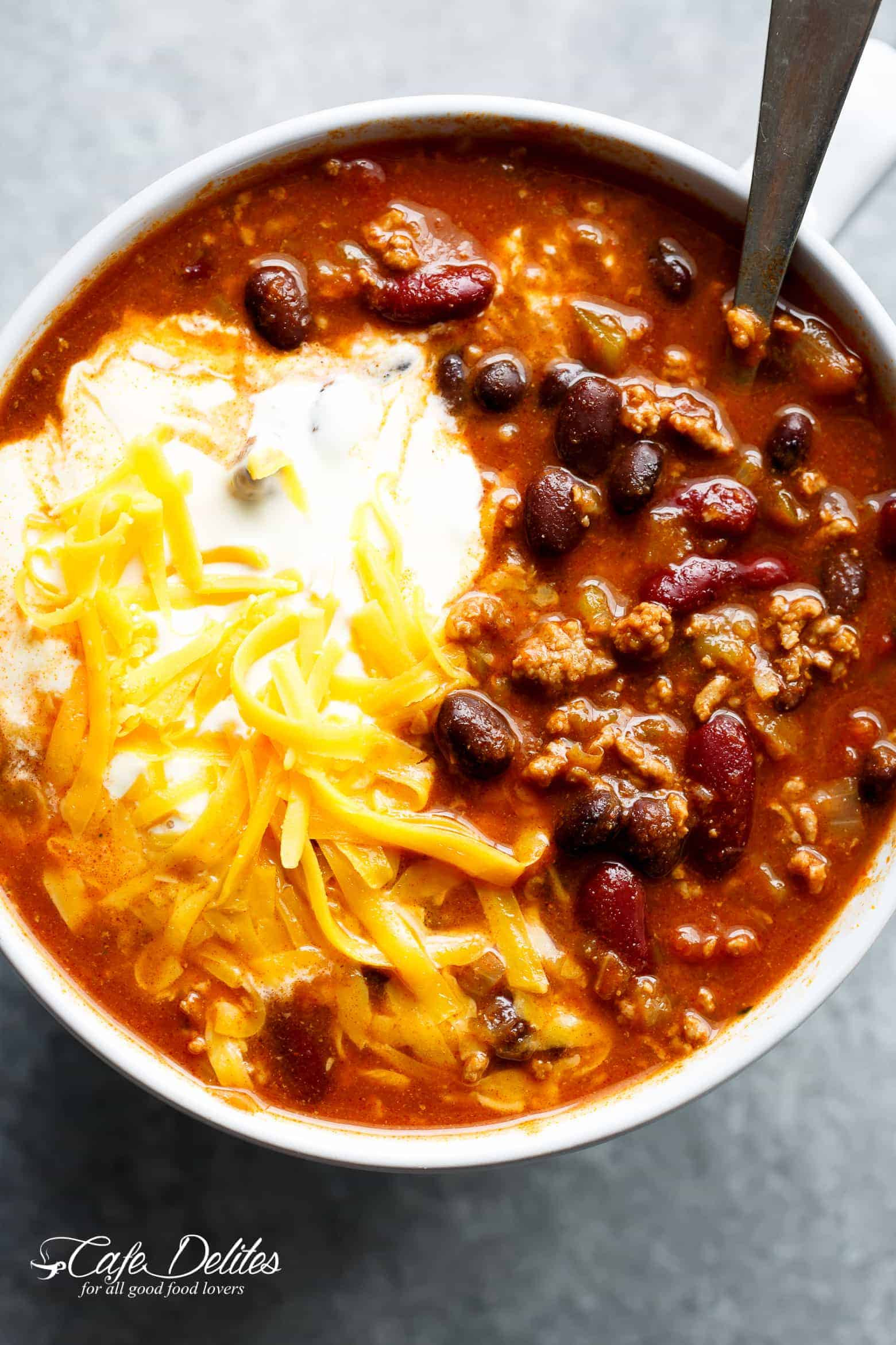 Ground Beef And Bean Chili Recipes
 Beef Chili Recipe Cafe Delites