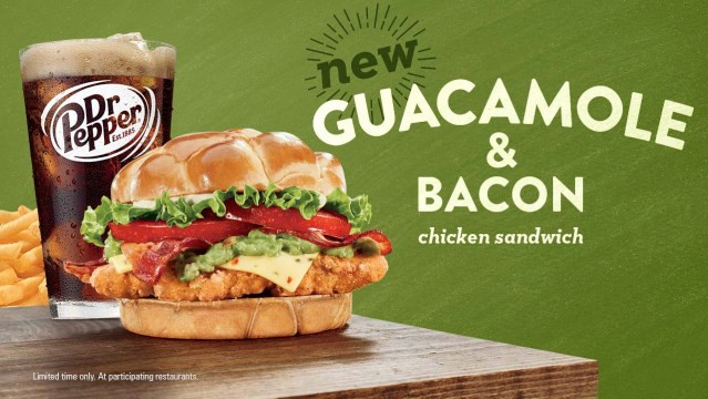 Guacamole Chicken Sandwich
 FAST FOOD NEWS Jack in the Box Guacamole & Bacon Chicken