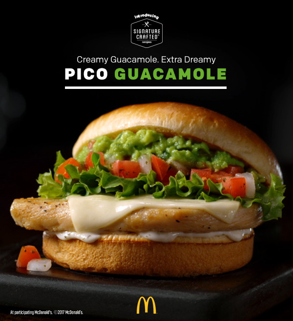 Guacamole Chicken Sandwich
 guacamole chicken sandwich mcdonalds calories