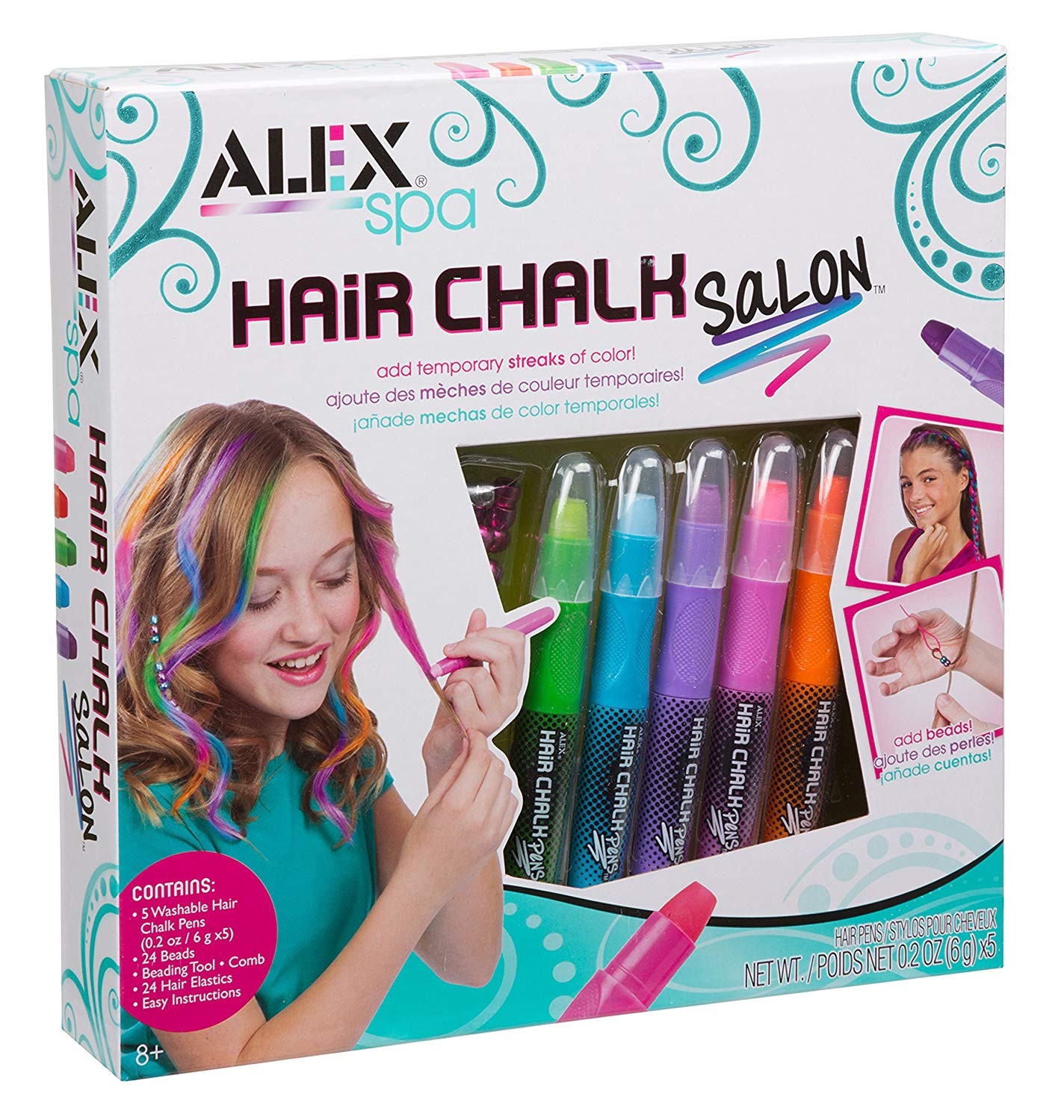 Hair Chalk Kids
 ALEX Spa Hair Chalk Salon Kids Girls Art Cosmetics Dye