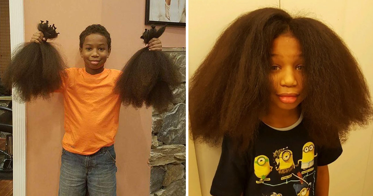 Hair For Kids With Cancer
 8yo boy grows his hair out for 2 years to make wigs for