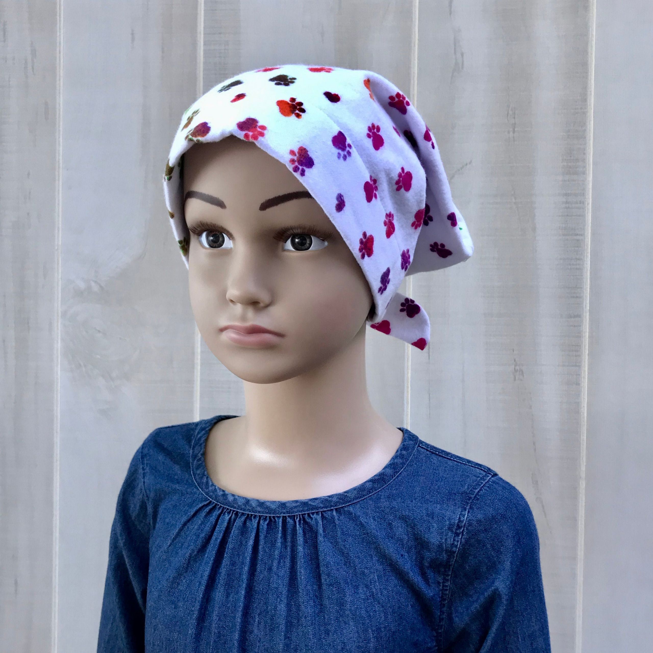 Hair For Kids With Cancer
 Children’s Flannel Head Scarf Girl’s Cancer Headwear