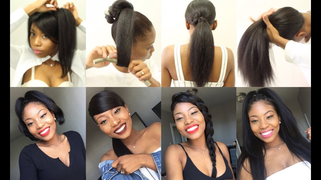 Hairstyles For Natural Straight Black Hair
 Straight natural hairstyles Quick & Easy Straightened