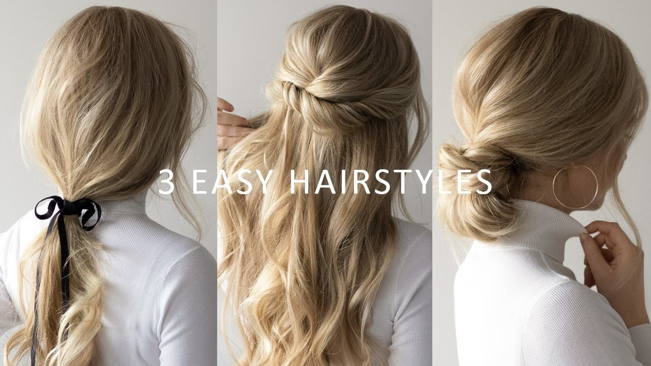 Hairstyles That Are Easy
 THREE 3 MINUTE EASY HAIRSTYLES 💕