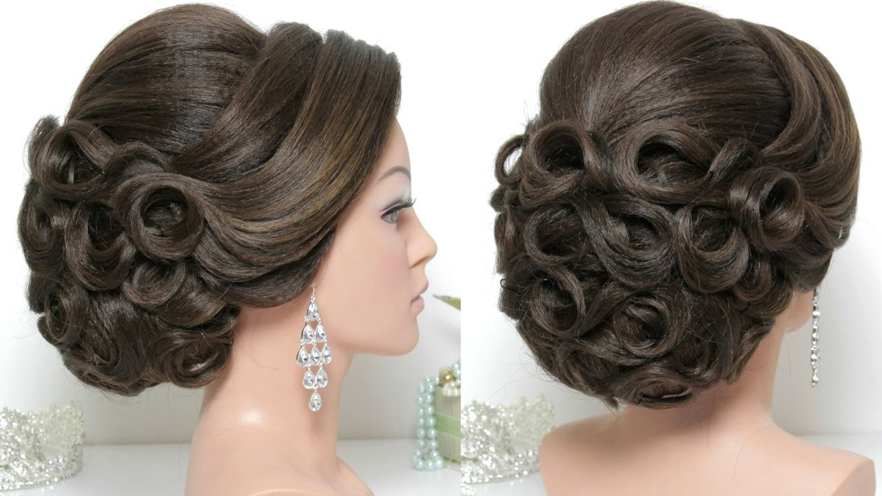 Hairstyles Updo For Wedding
 Bridal hairstyle for long hair tutorial Updo for wedding