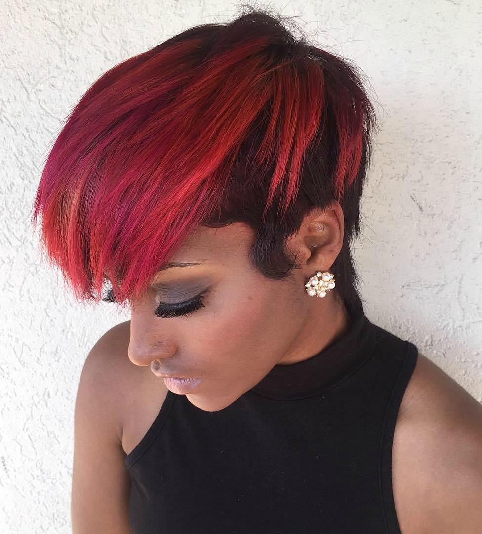 Half Black Half Red Hairstyle
 40 Best Edgy Haircuts Ideas to Upgrade Your Usual Styles