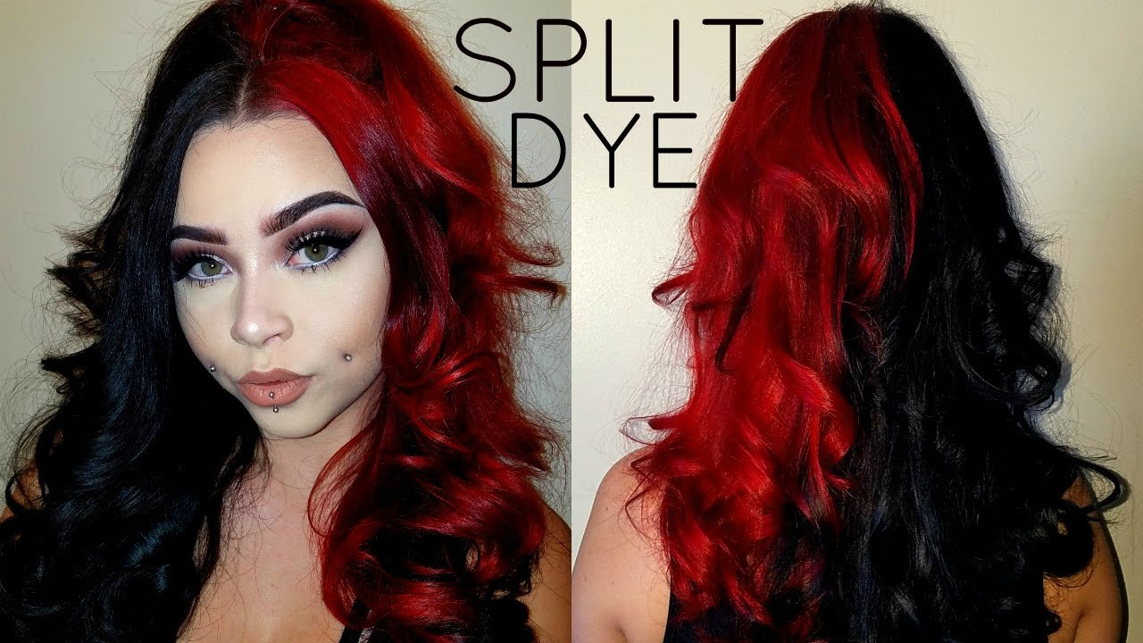 Half Black Half Red Hairstyle
 Split DyeHalf & Half Hair FAQ