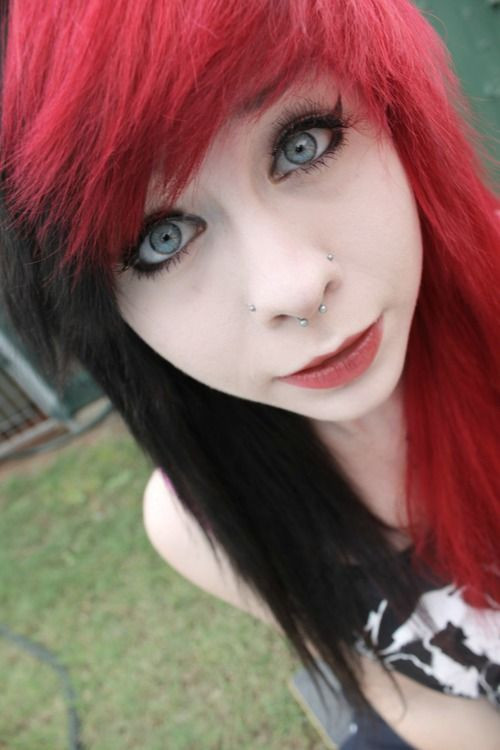 Half Black Half Red Hairstyle
 17 images about Half Black Half Red Hair on Pinterest
